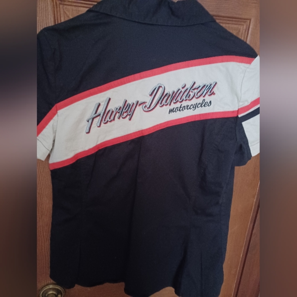 Black Harley Davidson Short Sleeve Shirt - Picture 2 of 2